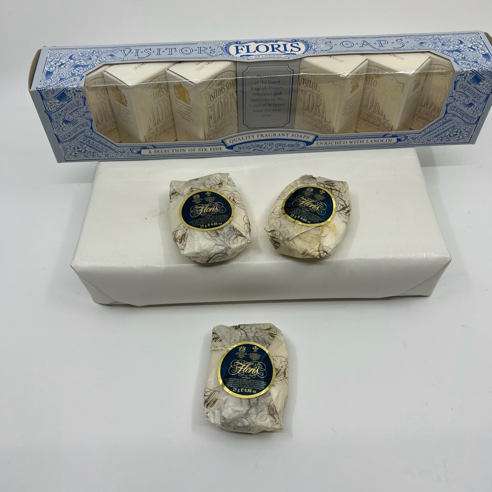 Set of Floris Guest Soaps and Three Handsoap Size Floris Soaps